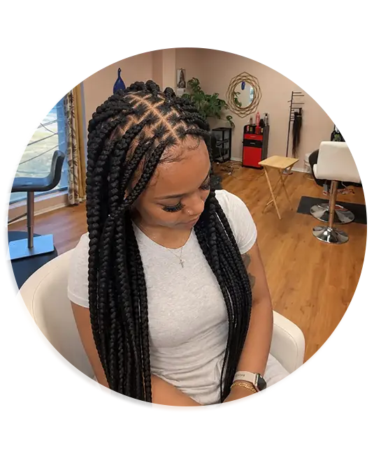 African Hair Braindin model